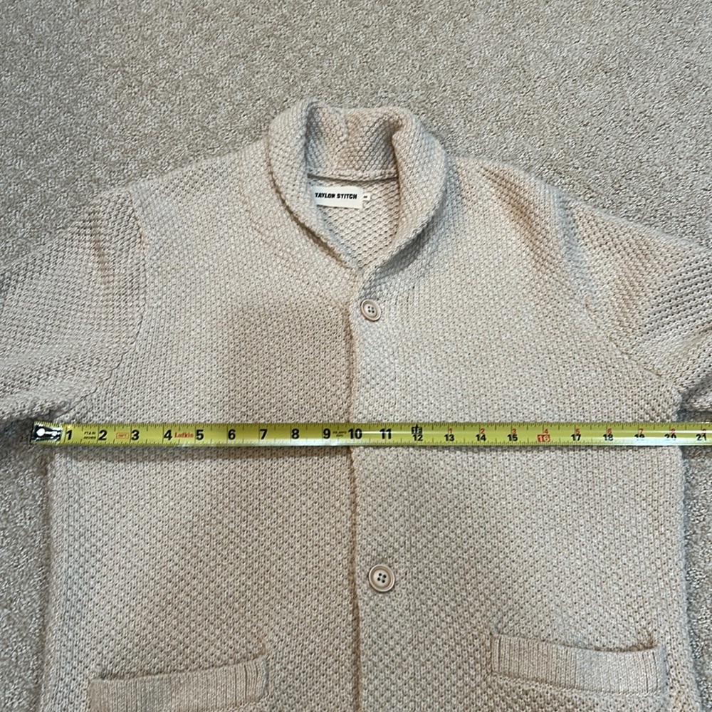Taylor Stitch Cream Cardigan Sweater - Picture 13 of 13